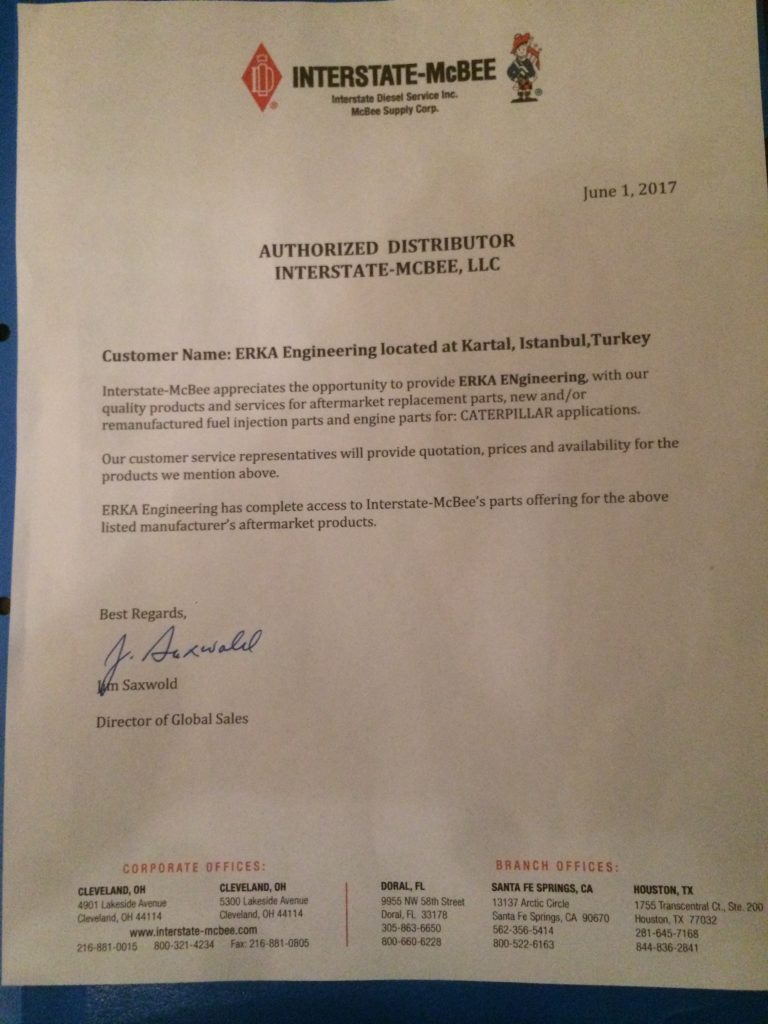 Certificates Erka Engineering
